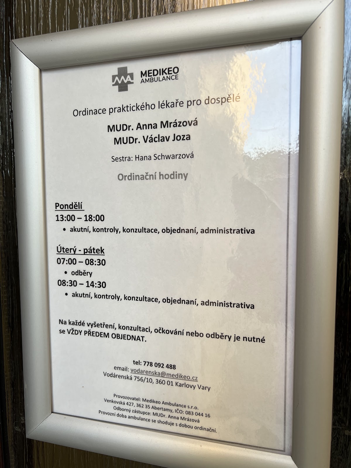 Karlovy Vary, Ordinace praktického lékaře - Karlovy Vary