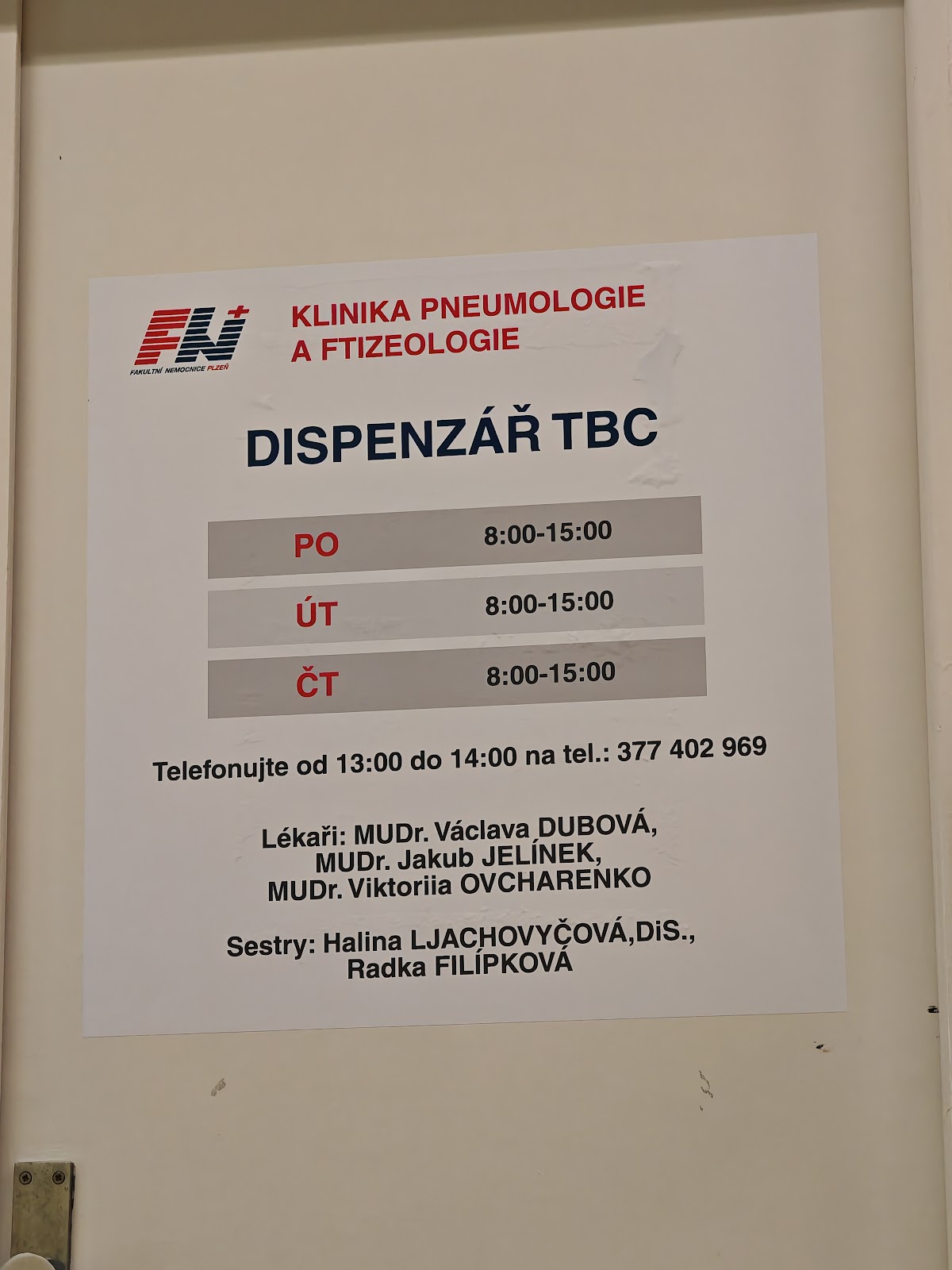 Plzeň, Centrum pro závislé na tabáku při Klinice pneumologie a ftizeologie - foto 2